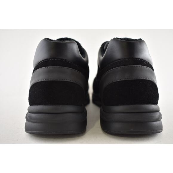 Chanel 20P Mens Triple Black Mesh CC Logo Low Top Runner Trainer Sneaker 44 11 - Picture 12 of 13